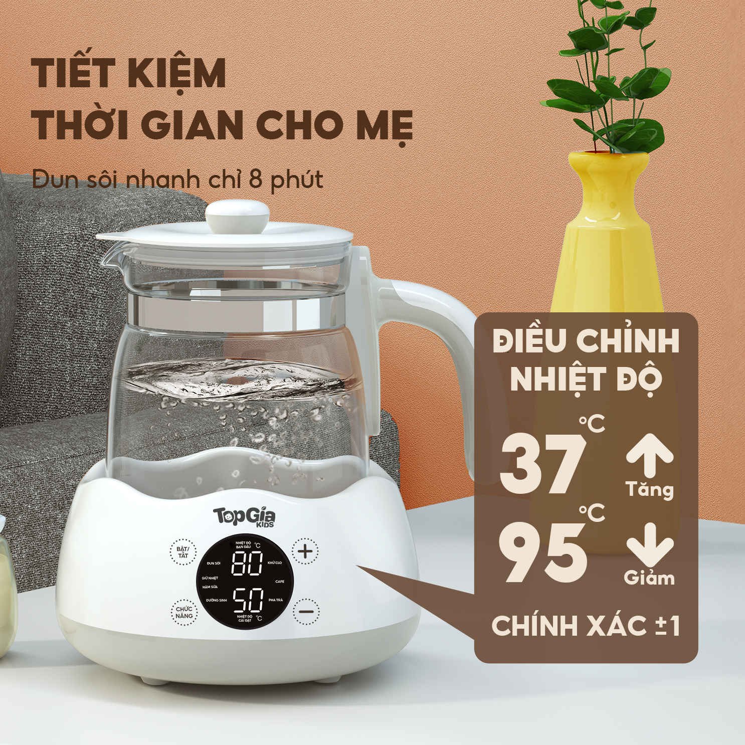 Máy đun nước hâm sữa TopgiaKids M3-01