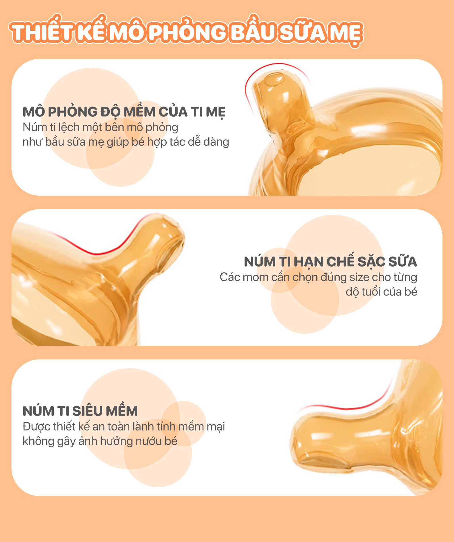 Núm ti bình sữa thủy tinh TopgiaKids