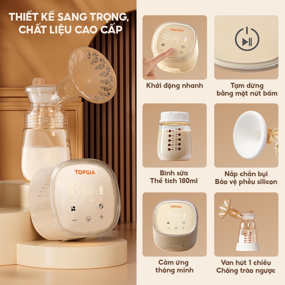 Máy hút sữa điện đôi cao cấp TopgiaKids M5-03
