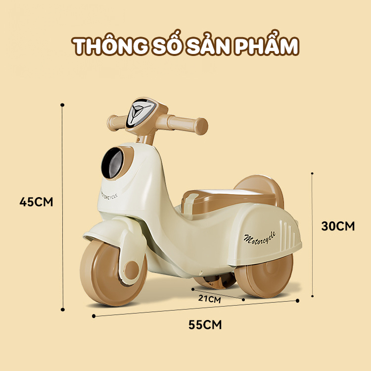 Xe chòi kiểu máy TopgiaKids M7-03