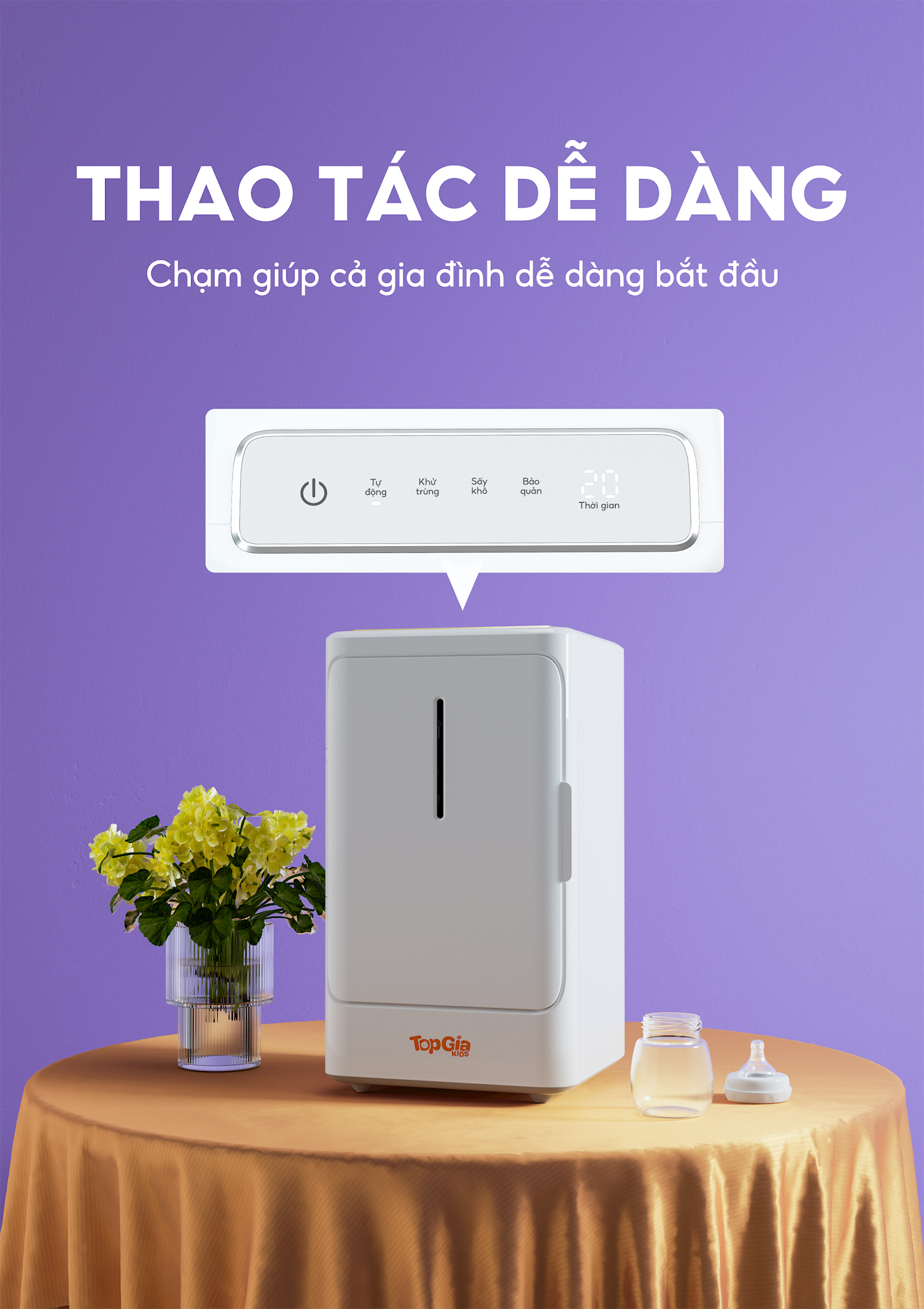 Máy tiệt trùng sấy khô UVC M2-02 TopgiaKids