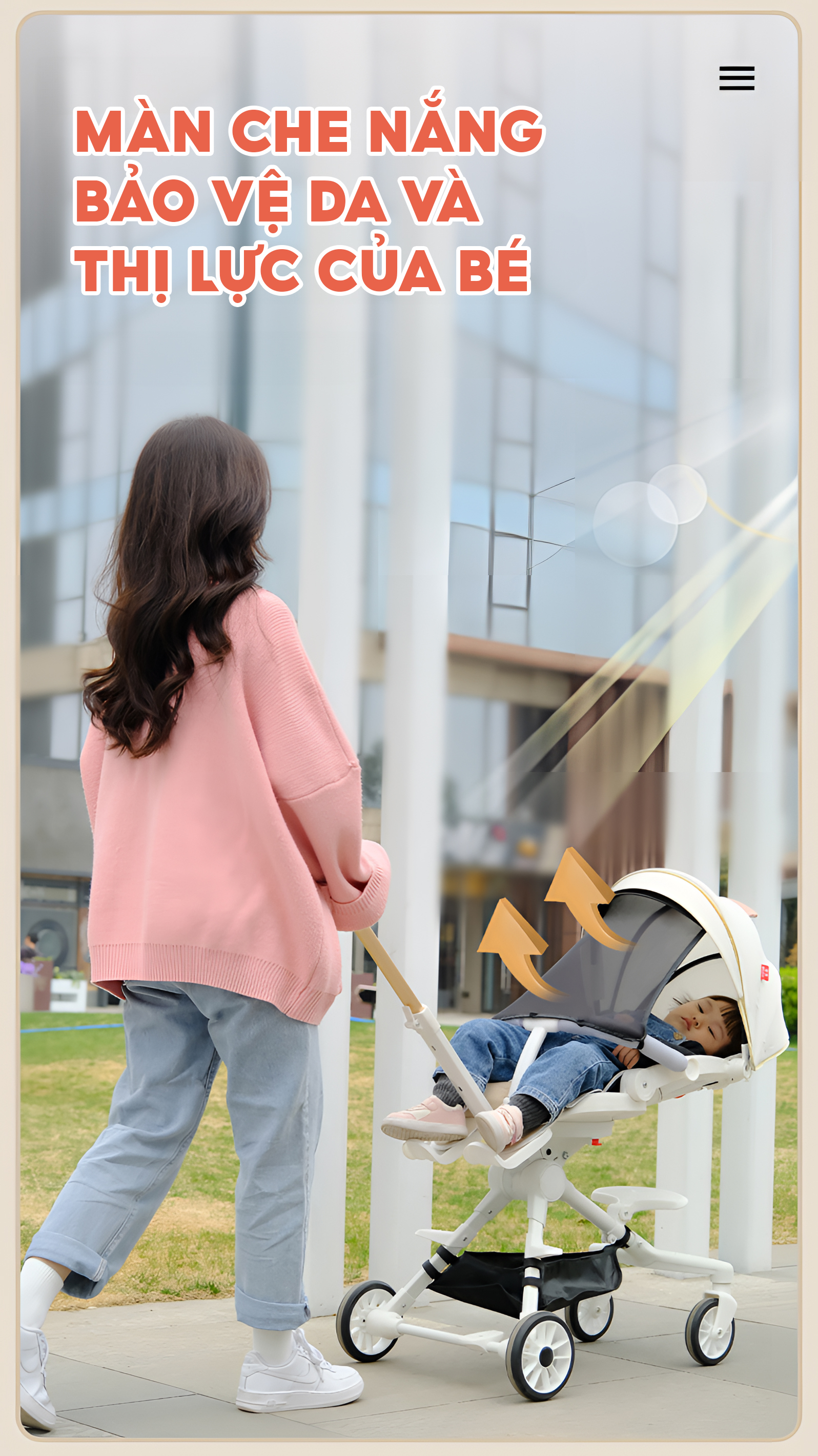 Xe đẩy gấp gọn trẻ em TopgiaKids M7-01