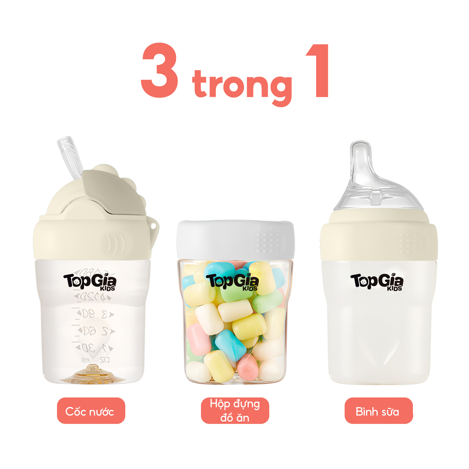 Bình sữa PPSU TopgiaKids cho bé 160ml/270ml
