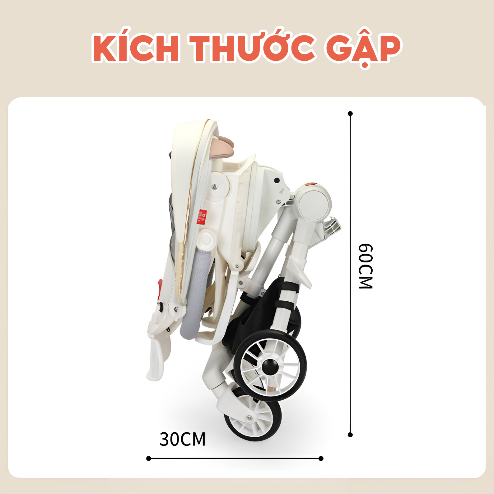 Xe đẩy gấp gọn trẻ em TopgiaKids M7-01