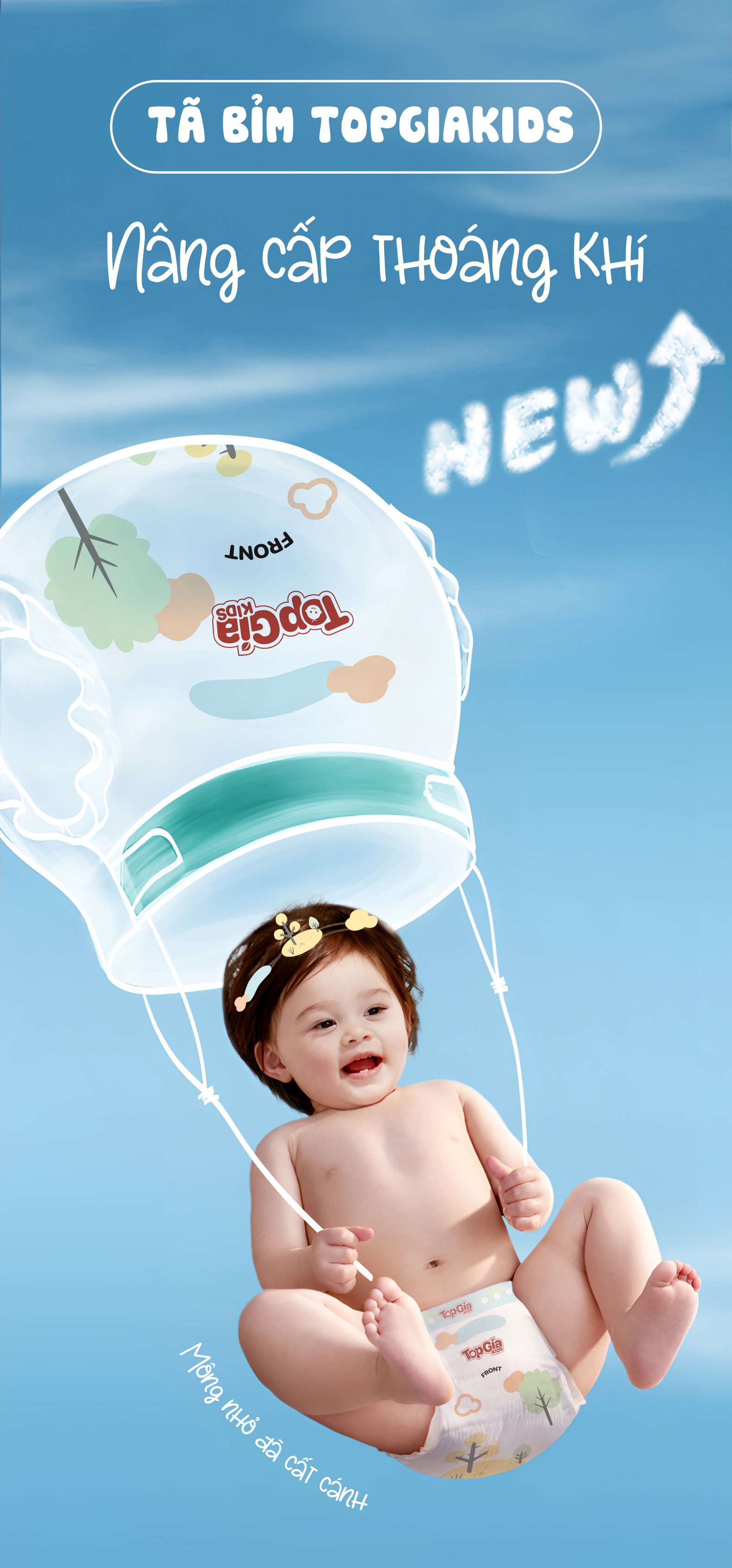 Bỉm - Tã dán TopgiaKids cho bé đủ Size S/M/L/XL