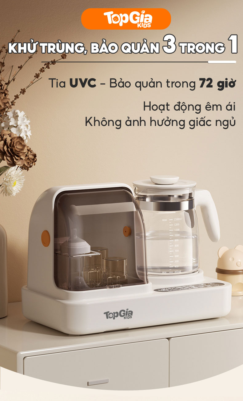 Máy đun hâm tiệt trùng UVC 8879 TopgiaKids