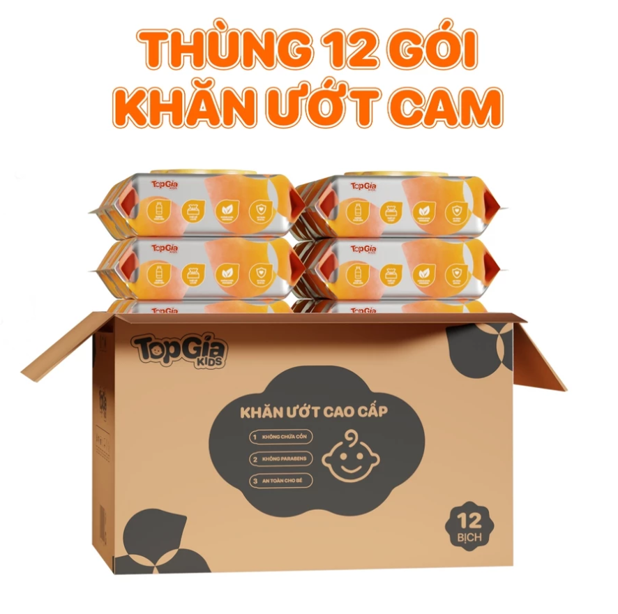 Khăn ướt cho bé TopgiaKids (Thùng 6 gói)