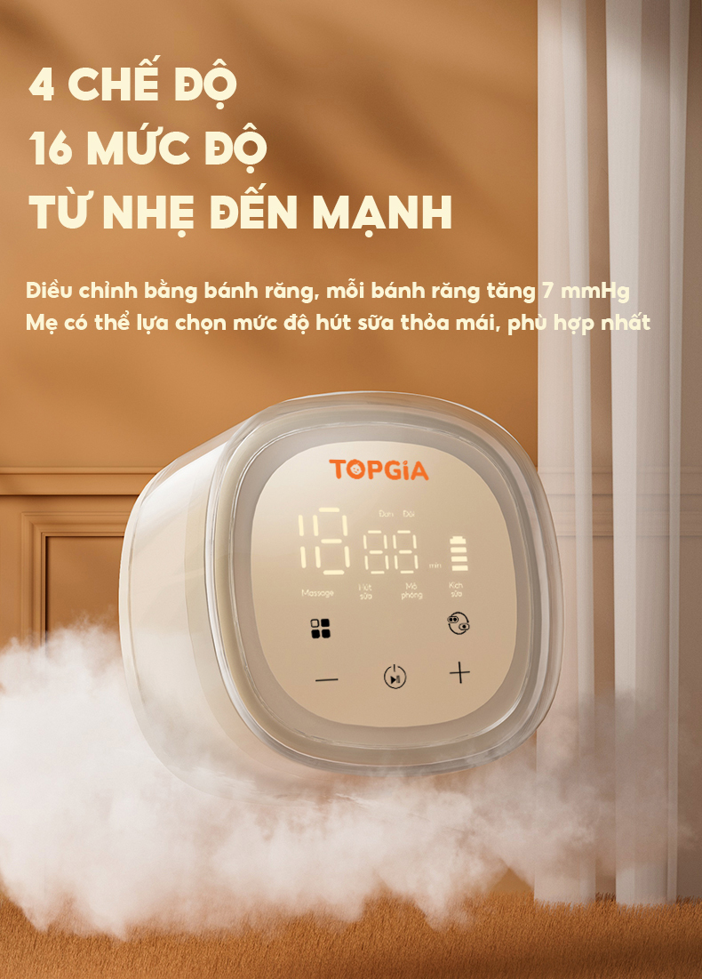 Máy hút sữa điện đôi cao cấp TopgiaKids TG-8166