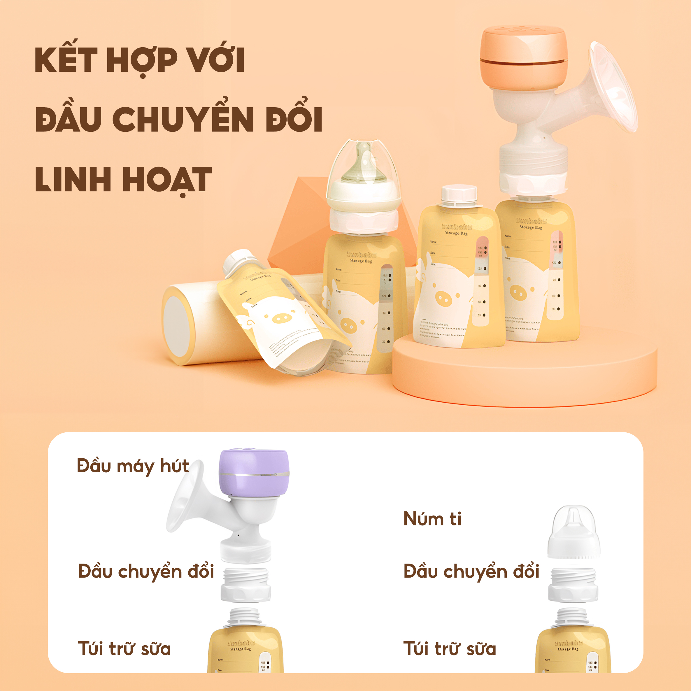 Túi trữ sữa có nắp TopgiaKids