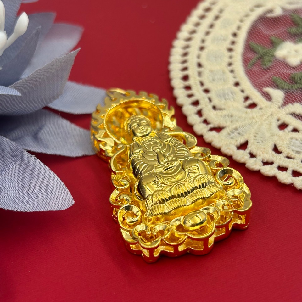 Mặt Dây Phật Bà Quan Âm Chuyền Vàng Bọc Bạc