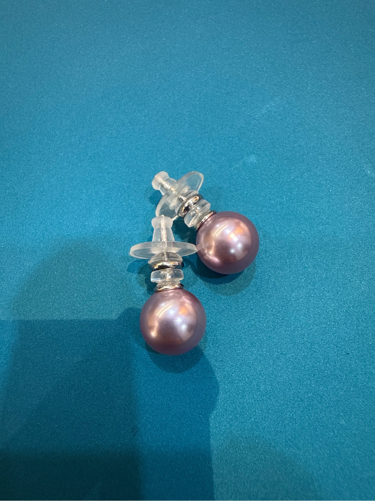 Bông Tai Ngọc Trai Tím Size 10mm