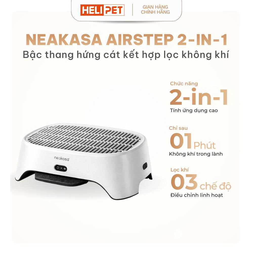Bậc thang hứng cát Neakasa có tính năng lọc không khí, lọc lông và bụi từ thú cưng - Image 10