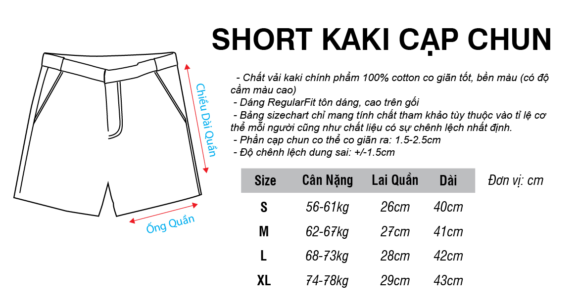 Short Kaki Cạp Chun 2026