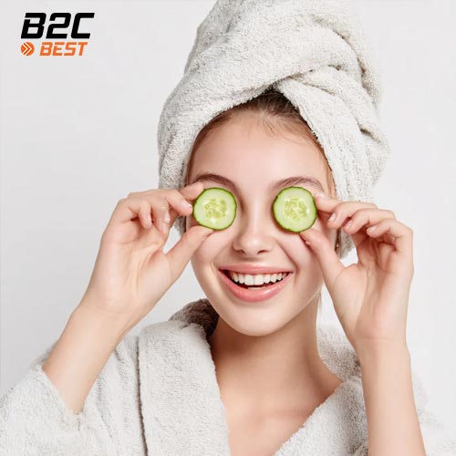 làm mát và giảm quầng thâm bằng dưa leo