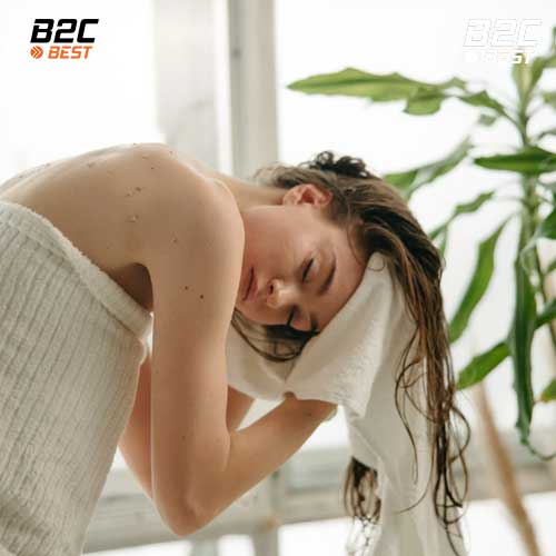 để tóc khô tự nhiên