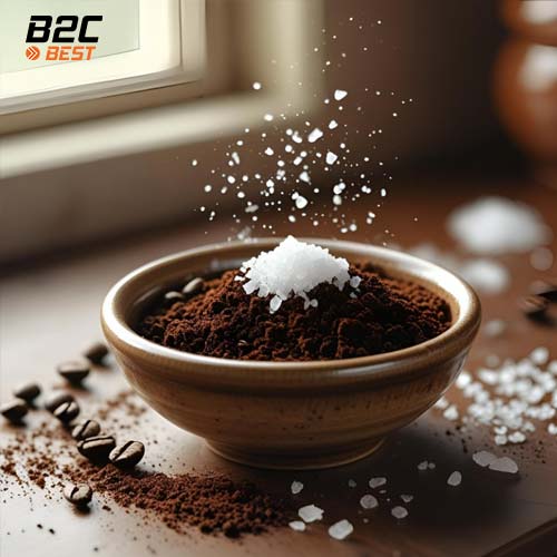 tẩy da chết với bã cà phê và muối biển