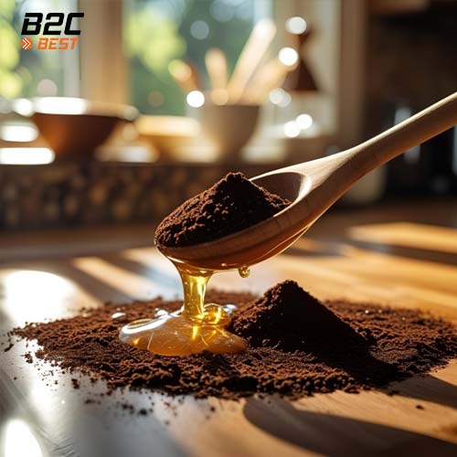 tẩy da chết bằng bã cà phê và mật ong