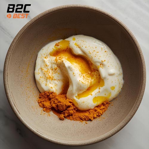 mặt nạ nghệ và sữa chua