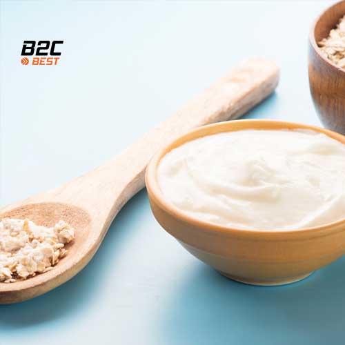 tẩy tế bào chết bột yến mạch và sữa chua