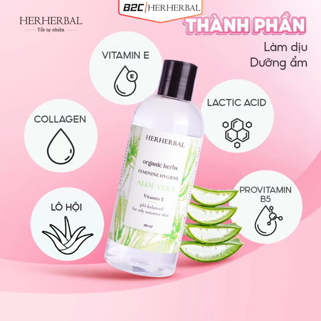 DUNG DỊCH VỆ SINH PHỤ NỮ LÔ HỘI HERHERBAL 310ML