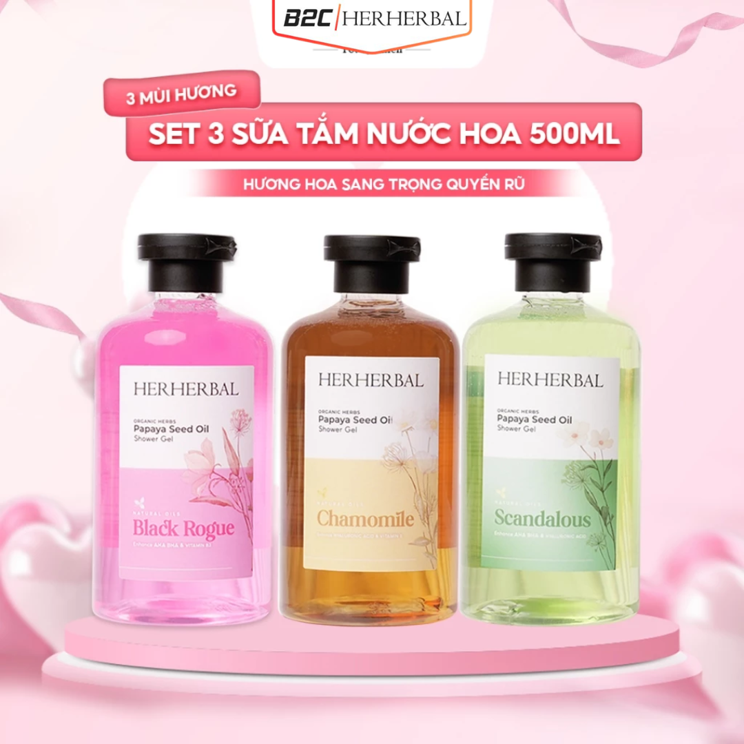 SỮA TẮM NƯỚC HOA HERHERBAL 500ML – CHAMOMILE