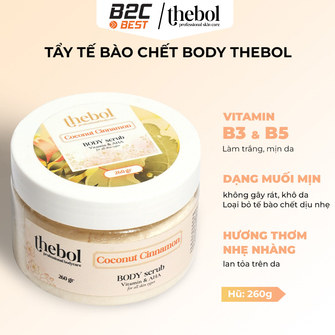TẨY TẾ BÀO CHẾT BODY THEBOL 260G – COCONUT CINNAMON