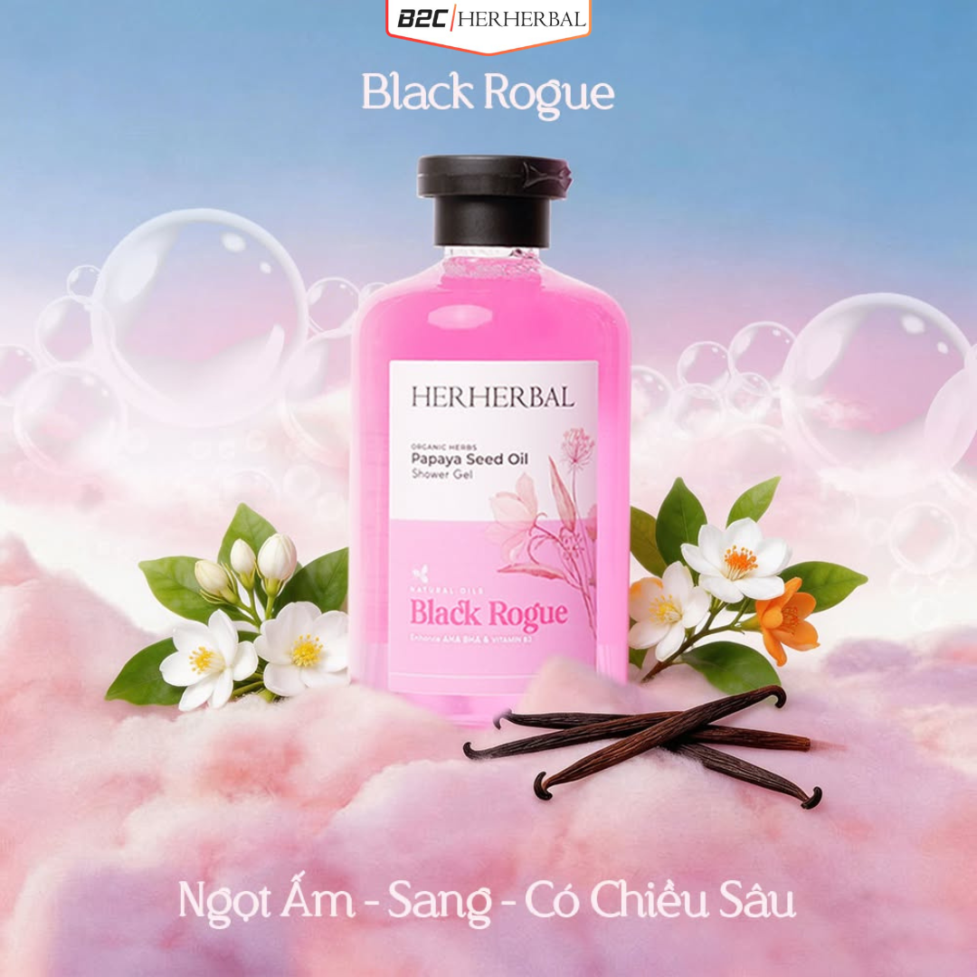 SỮA TẮM NƯỚC HOA HERHERBAL 500ML – BLACK ROGUE