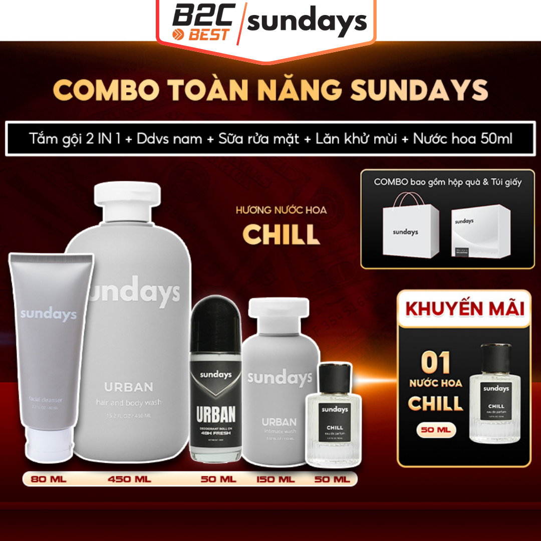 HỘP QUÀ TOÀN NĂNG SUNDAYS – BỘ QUÀ TẶNG ĐẲNG CẤP CHO NAM