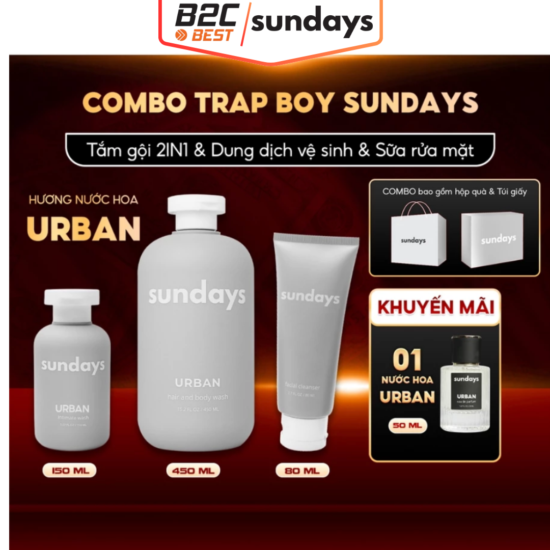 COMBO TRAP BOY SUNDAYS – SET QUÀ TẶNG NAM GIỚI TOÀN DIỆN