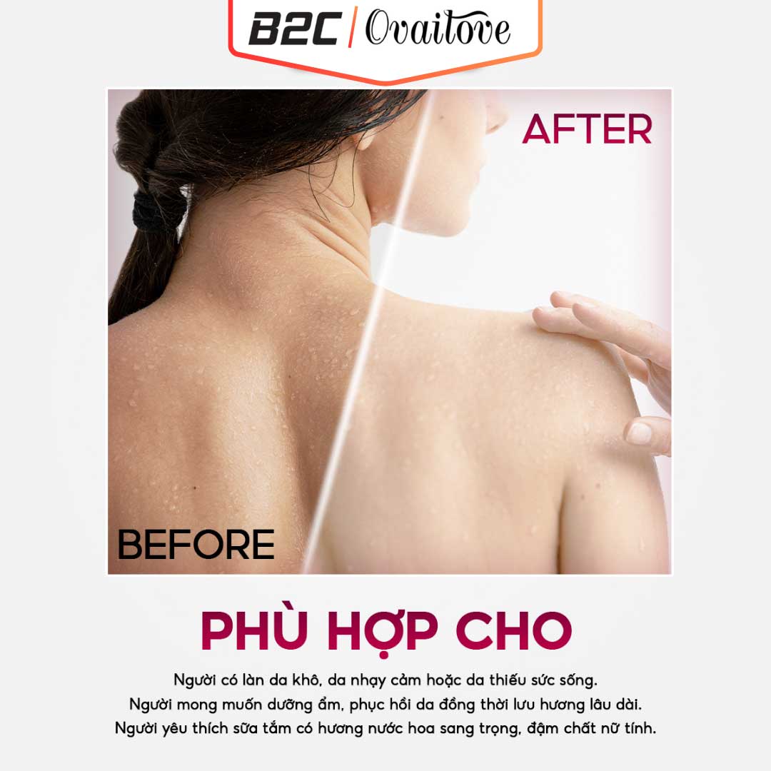 OVAILOVE - SỮA TẮM CHIẾT XUẤT NƯỚC HOA CHARMING (650G)