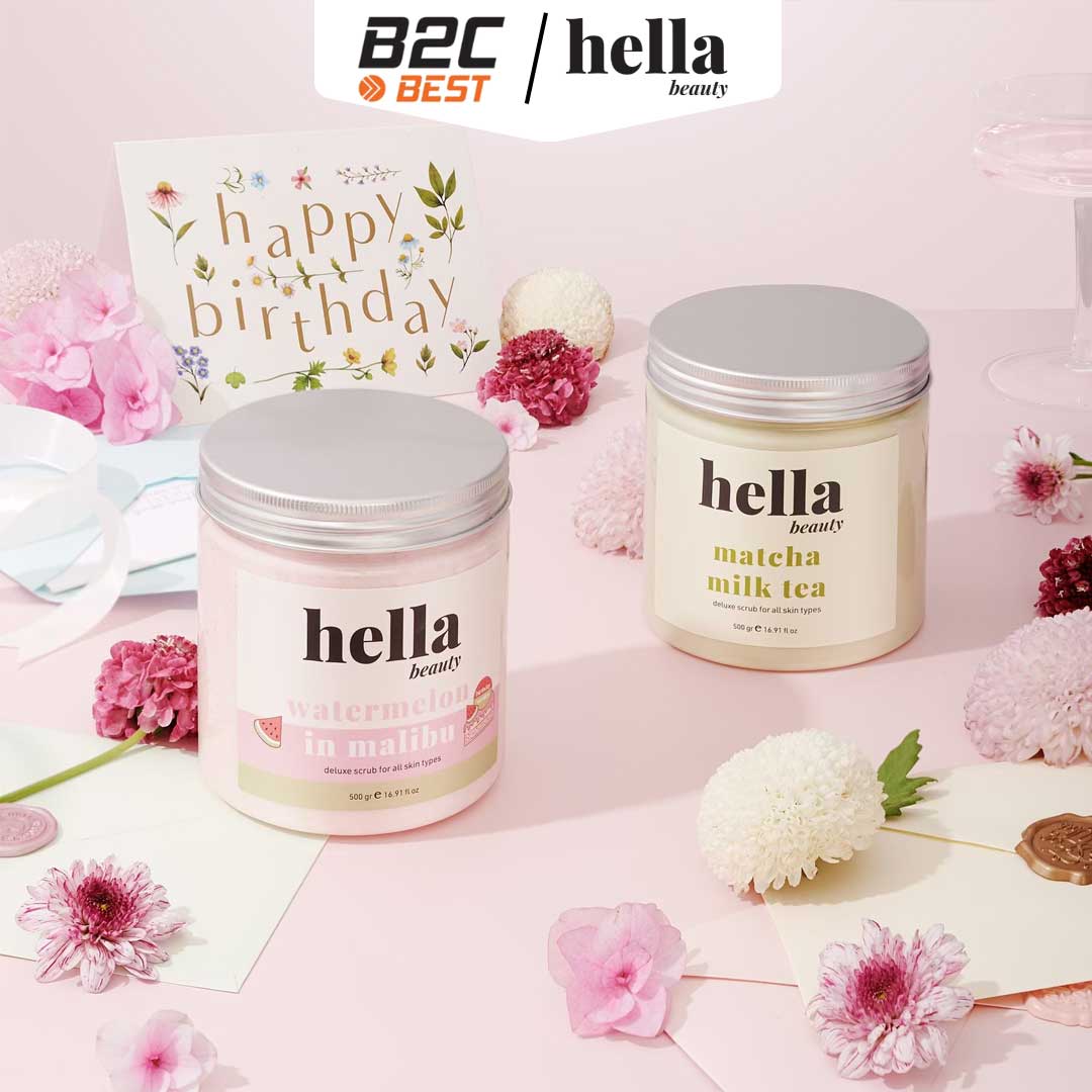 HELLA BEAUTY – TẨY TẾ BÀO DA CHẾT MATCHA MILK