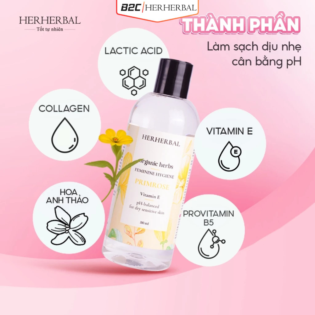 DUNG DỊCH VỆ SINH PHỤ NỮ HOA ANH THẢO HERHERBAL 310ML