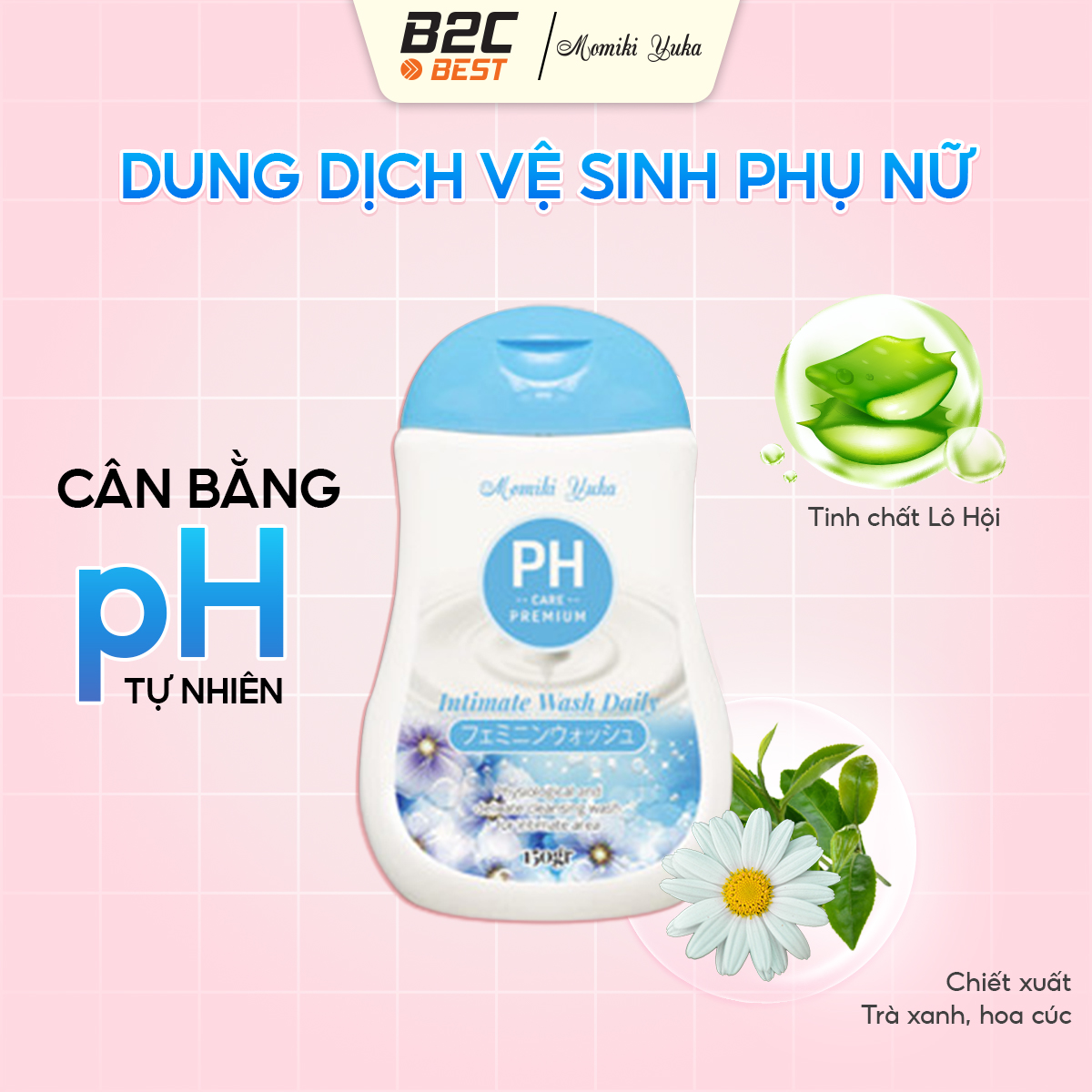 MOMIKI YUKA – DUNG DỊCH VỆ SINH PHỤ NỮ - 150ML