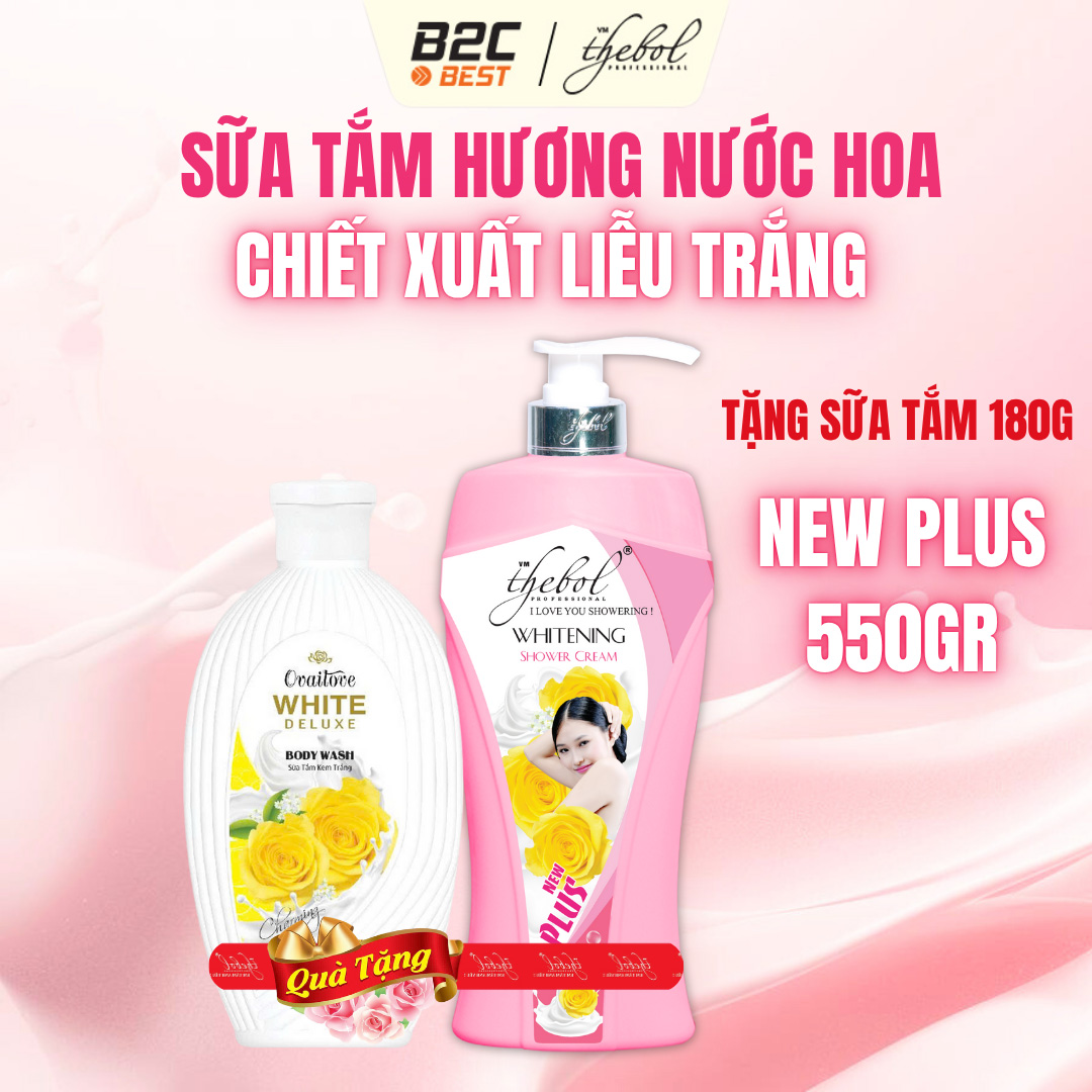 THEBOL - SỮA TẮM CHIẾT XUẤT LIỄU TRẮNG NEW PLUS 550G