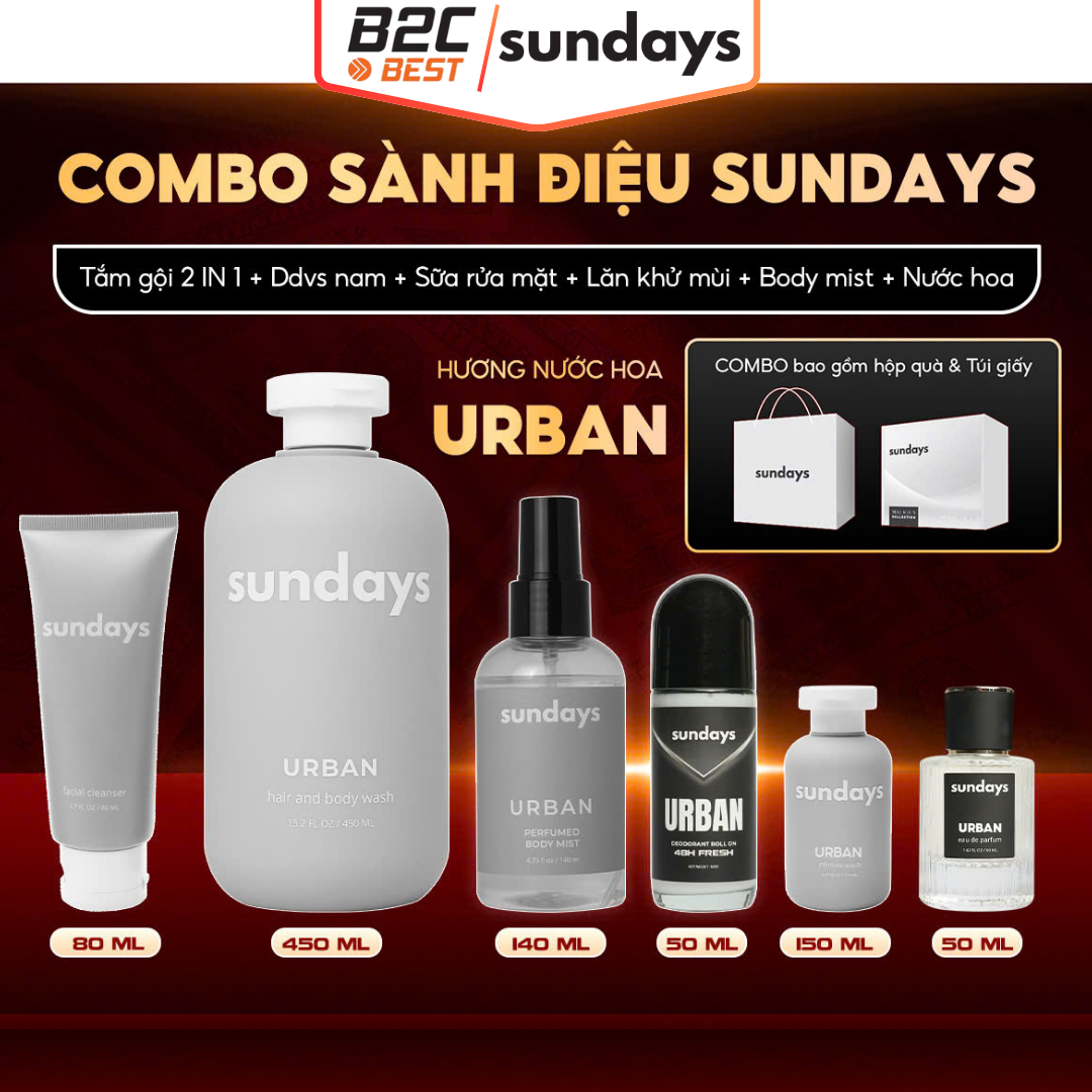 HỘP QUÀ SÀNH ĐIỆU SUNDAYS – BỘ QUÀ TẶNG ĐẲNG CẤP CHO NAM