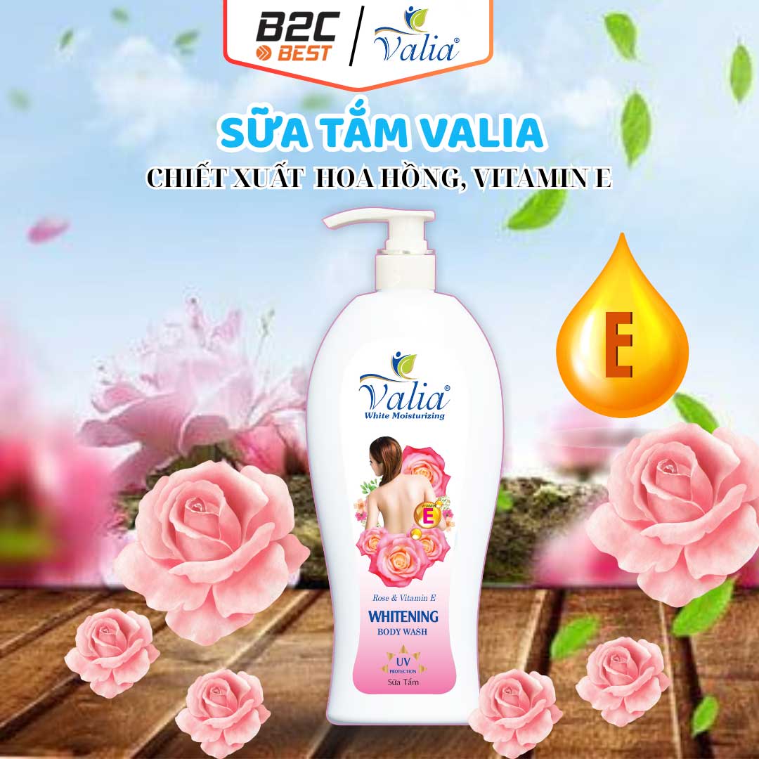 SỮA TẮM  CHIẾT XUẤT TÍNH CHẤT TỰ NHIÊN VALIA 600G