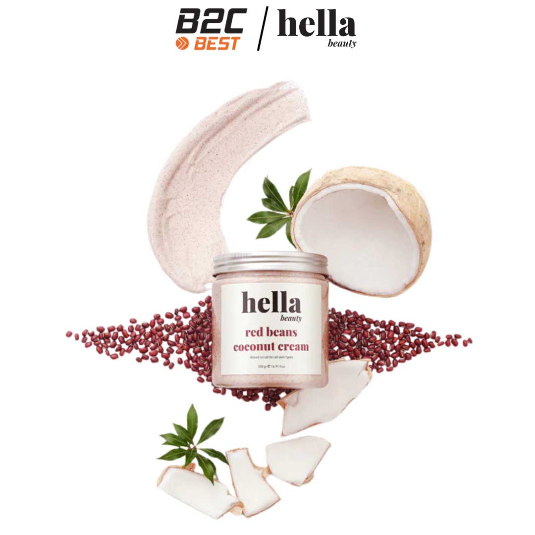 HELLA BEAUTY – TẨY TẾ BÀO DA CHẾT ĐẬU ĐỎ & BƠ