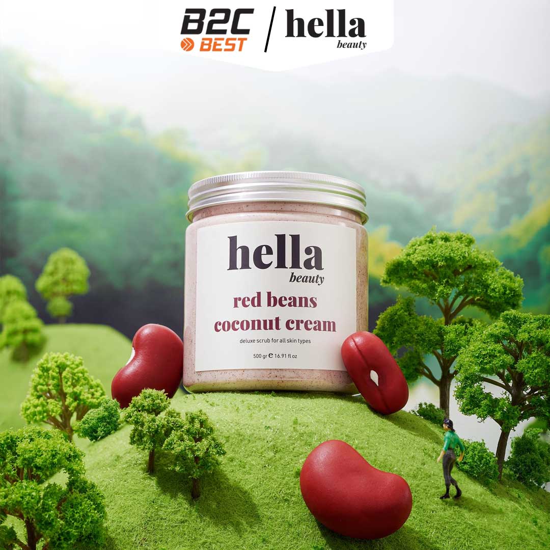 HELLA BEAUTY – TẨY TẾ BÀO DA CHẾT ĐẬU ĐỎ & BƠ