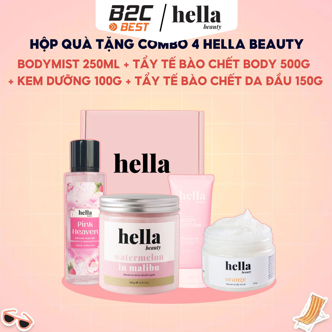 COMBO 4 SẢN PHẨM HELLA BEAUTY – CHĂM SÓC TOÀN DIỆN CHO CƠ THỂ