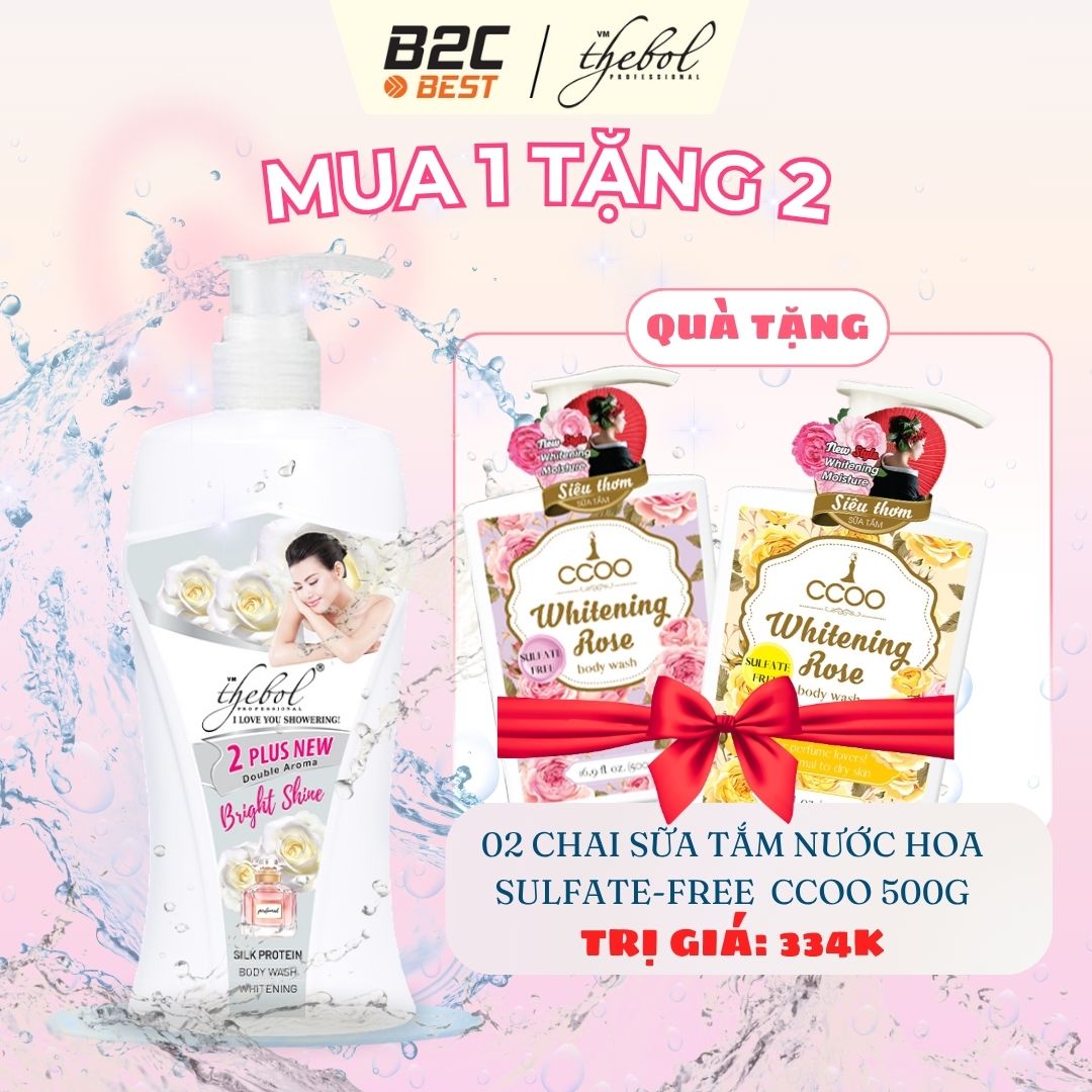 COMBO SIÊU HỜI: MUA 1 SỮA TẮM THEBOL 925G TẶNG 2 SỮA TẮM CCOO 500G – DƯỠNG DA THƠM NGÁT, MỀM MỊN