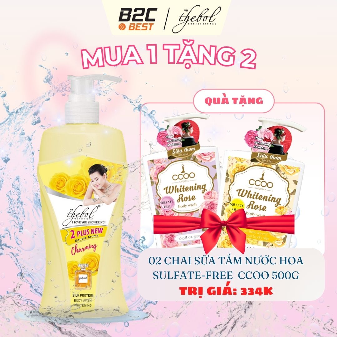 COMBO SIÊU HỜI: MUA 1 SỮA TẮM THEBOL 925G TẶNG 2 SỮA TẮM CCOO 500G – DƯỠNG DA THƠM NGÁT, MỀM MỊN