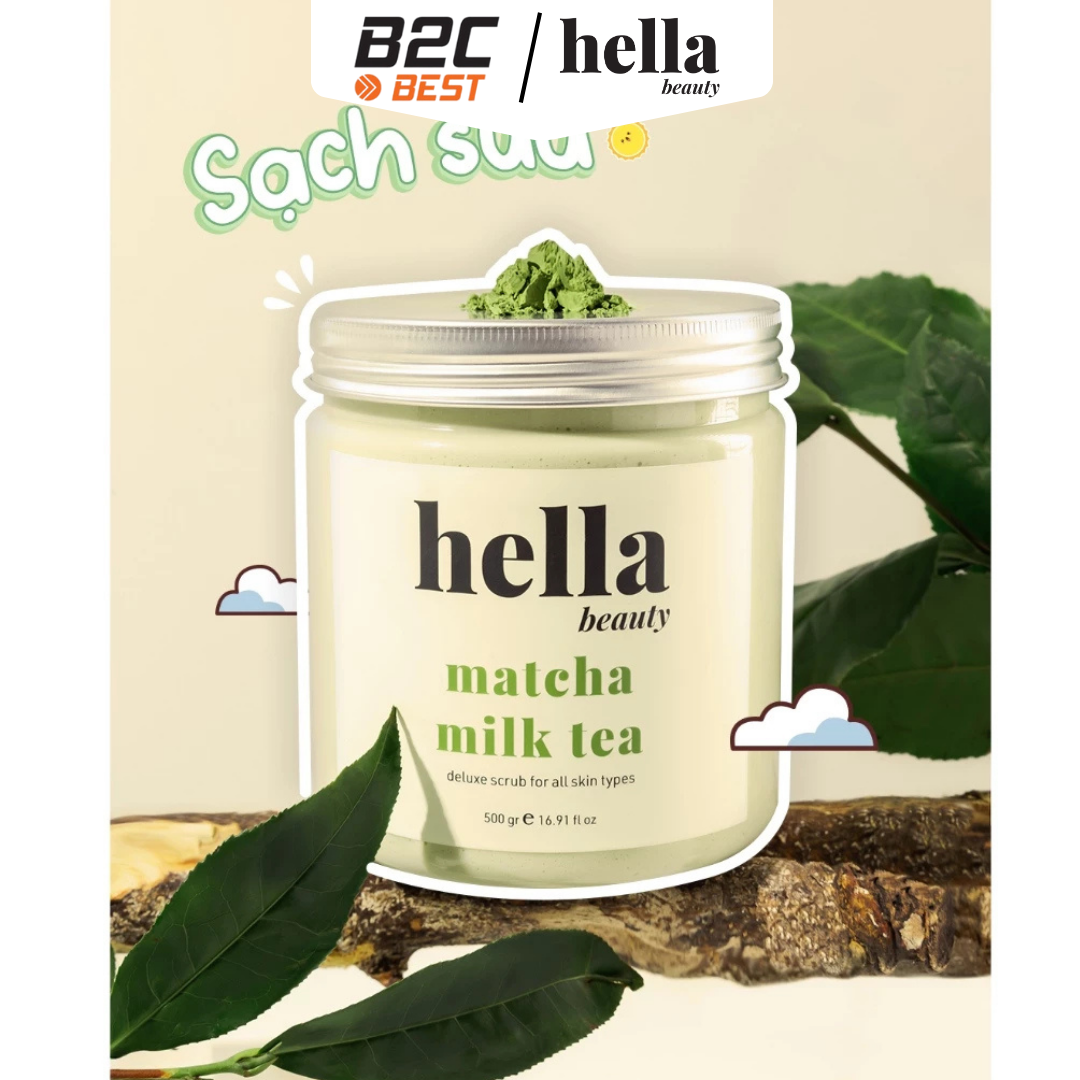HELLA BEAUTY – TẨY TẾ BÀO DA CHẾT MATCHA MILK