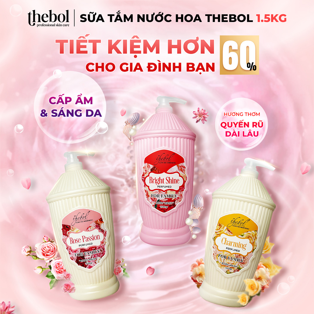 THEBOL - SỮA TẮM HƯƠNG NƯỚC HOA BRIGHT SHINE 1.5KG – LẤP LÁNH, RẠNG NGỜI