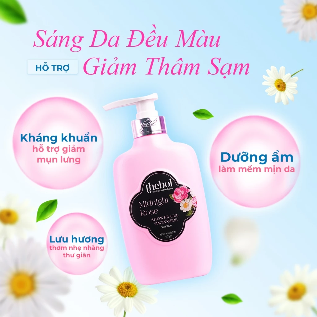 THEBOL SỮA TẮM HƯƠNG NƯỚC HOA – MIDNIGHT ROSE