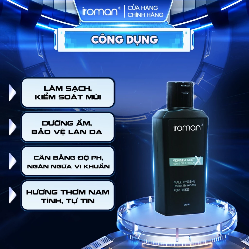 TINH CHẤT THẢO DƯỢC VỆ SINH NAM IROMAN 120G