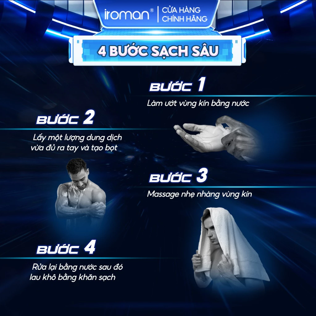 TINH CHẤT THẢO DƯỢC VỆ SINH NAM IROMAN 120G