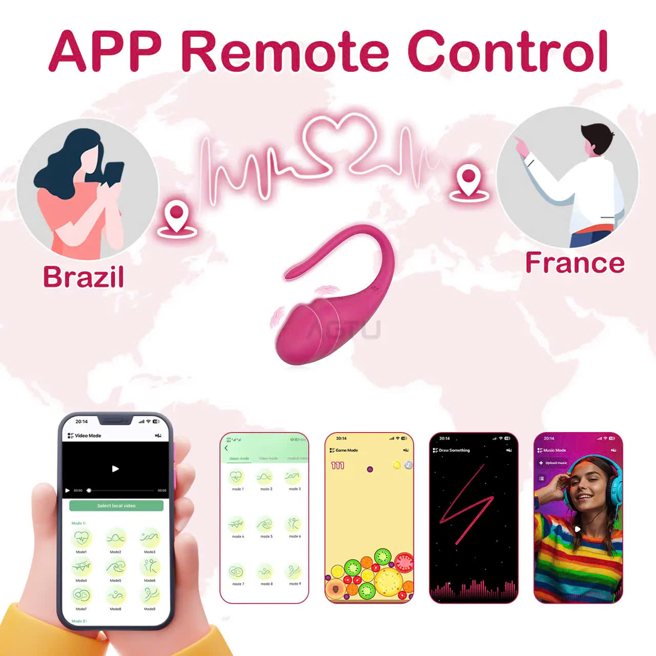 Trứng Rung Điều Khiển Từ Xa Qua App