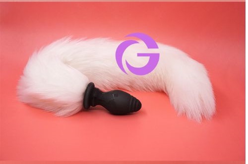Đồ chơi hậu môn đuôi cáo lông thẳng kèm plug rung