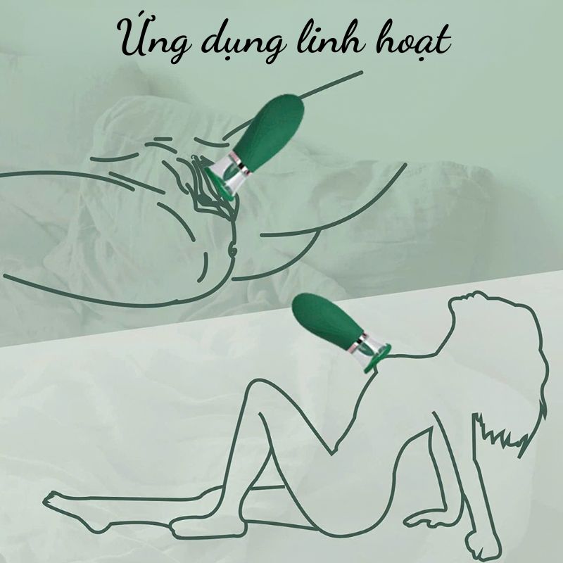 Máy rung bú hút liếm 9 chế độ cao cấp