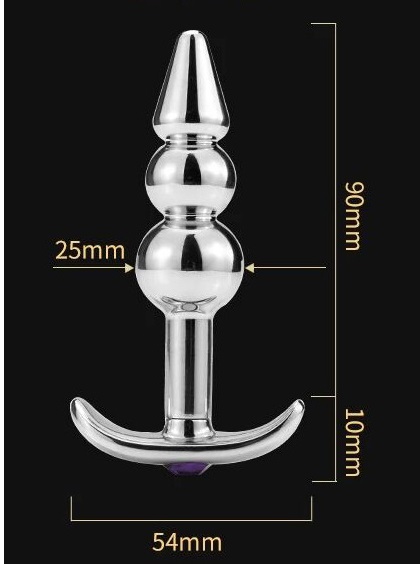 Plug hậu môn inox hình mỏ neo 3 nất
